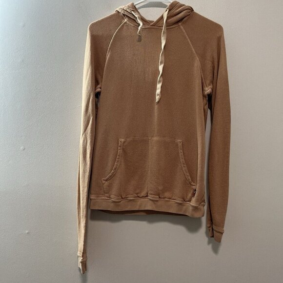 Freecity SUPERFLUFF LUX pullover hoodie in Camel Light Brown Size Small - Picture 2 of 8